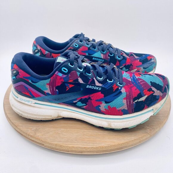 Brooks Ghost 15 Running Shoes Womens 8 Blue Mesh Trainers Sneakers - Picture 7 of 15